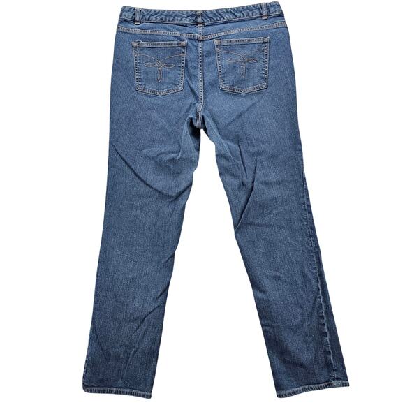 Chaps Denim Madden Straight 16W Womens Jeans Plus Size Stretch 31.5 inch Inseam - Picture 2 of 15